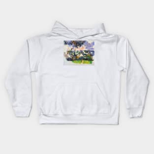 The Garden at Les Lauves by Paul Cezanne Kids Hoodie